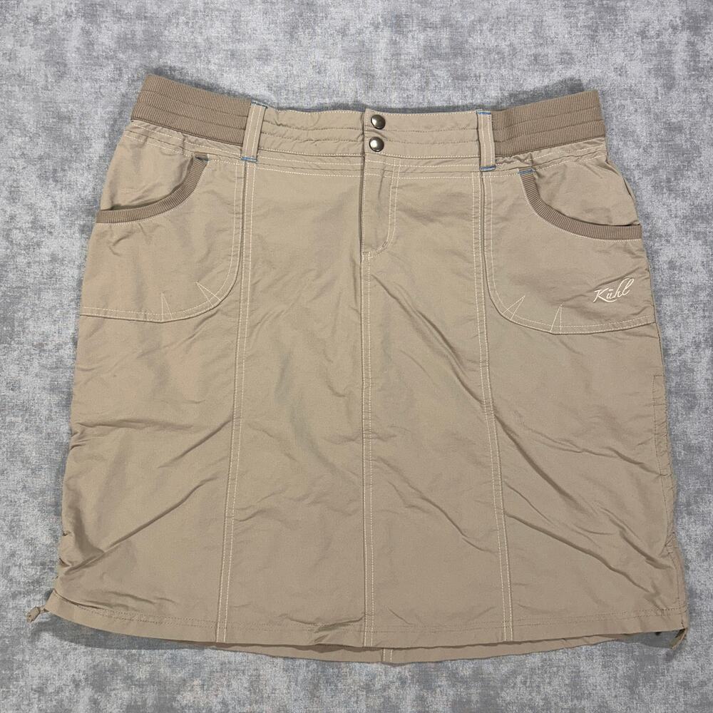 Kuhl Durango Skort Womens Tan Hiking Outdoor Built In Shorts Size 14